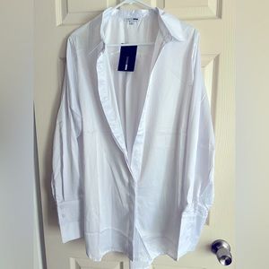 Satin button up blouse